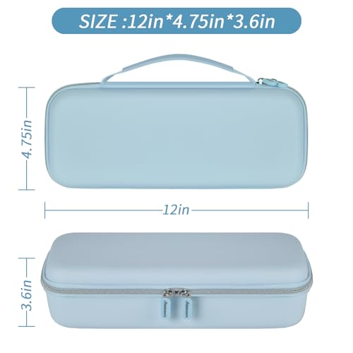 Image of Steamer Case Compatible with Jack & Rose Portable Travel Steamer for Clothes, Handheld Steamer & Iron Carrying Storage Bag Organizer with Mesh Pocket for Accessories-Box Only (Lighting Blue)