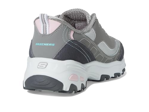 Skechers Skechers Womens D'Lites Hands Free Slip-INS Grey Light Pink 9 Medium