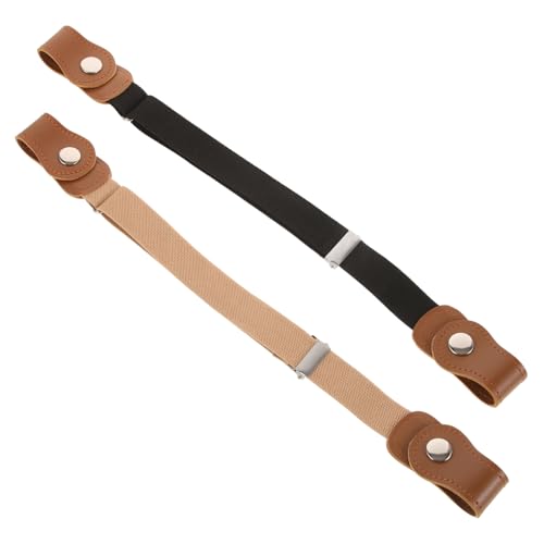 2Pcs Elastic Waist Belts Buckle Stretchy Belts for Boys and Waist Belt for Pants and Dresses Lightweight and Durable Design and Colors