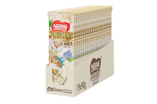 NESTLÉ JUNGLY Chocolate blanco y galleta 19x90g