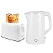 Produktbild HIMU Wasserkocher & Toaster Set, 2 Scheiben Toaster Mit & 1,7 Liter Edelstahl Wasserkocher | 1500W Schnelles Kochen, Weiß