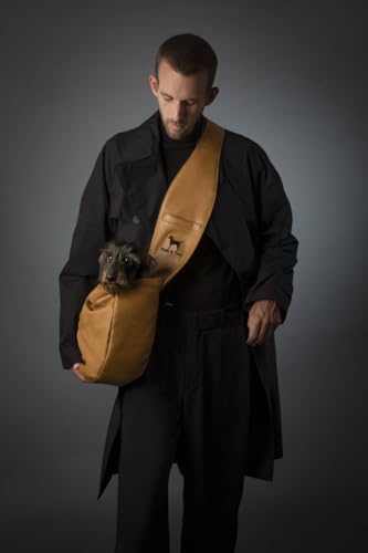 Noah & Paw SL-ZIP-CA-LE Dog Sling Carrier For Small Dogs 5-18Lb, Dog Sling For Small Dogs And Cats, Dog Carrier With Adjustable Padded Strap, Vegan Leather Lined thumb #1