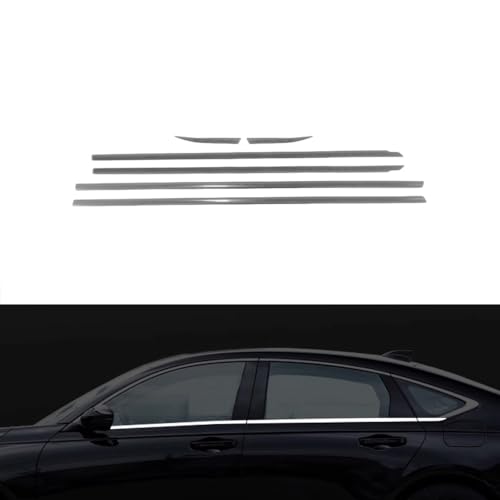 TARCELL アコード CY2 11代目 e:HEV アクセサリー ウィンドウトリム ドアウィンドウモールガーニッシュ サイドウィンドウガーニッシュ ウィンドウモールパネル ステンレス製 車種専用設計 ACCORD e:HEV 外装 カスタムパーツ 6p