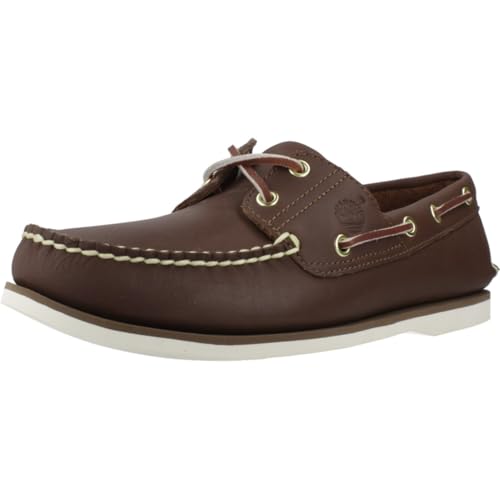 Mocassini Da Barca Timberland Uomo Classic Boat Full Grain Leather Mid Brown Scarpe 41.5 EU