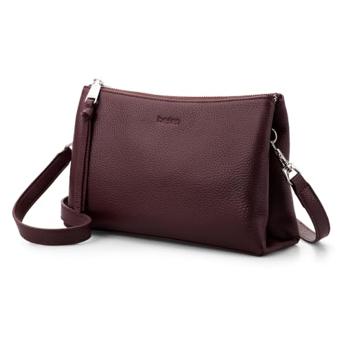 Image of befen Genuine Leather Crossbody Bags for Women, Small RFID Leather Purses