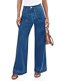Cicy Bell Womens Wide Leg Jeans High Waisted Stretchy Baggy Loose Denim Casual Pants with Pockets