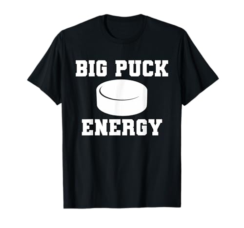 Big Puck Energy Hockey Fan Divertente Giocatore di Hockey Big Puck Maglietta