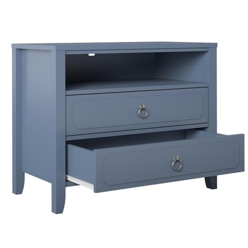 Novogratz Her Majesty 2 Drawer Nightstand, Blue - Image 9