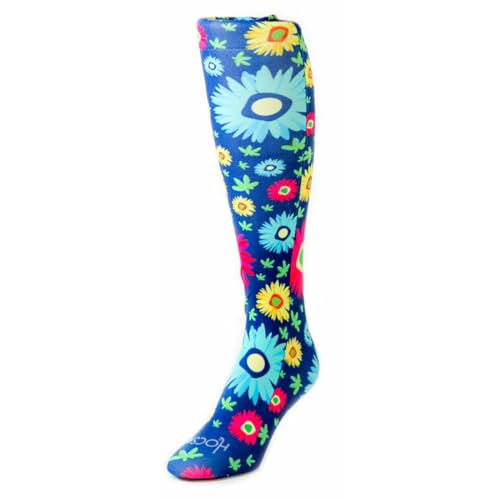 Hocsocx Flower Power Socks Performance Liner Moisture-Wicking Protection for Field Hockey, Ice Hockey, and Soccer