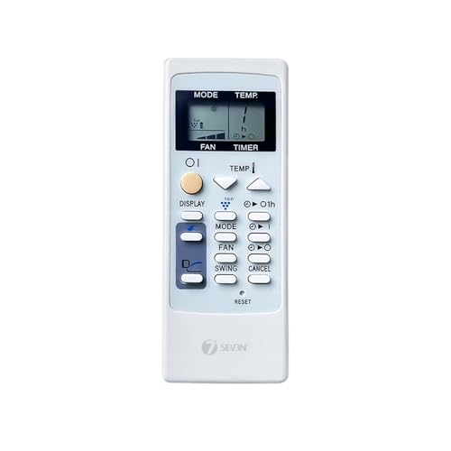 Image of 7SEVEN Compatible with Sharp AC Remote Control CRMC-A751JBEZ Model 76A Suitable for Split and Window 1 1.5 2 Ton Air Conditioner - Match Each Keys Exactly to Replicate Genuine Remote Function