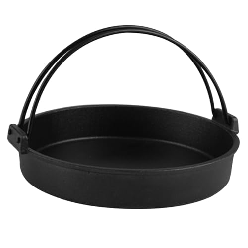 KICHOUSE Sukiyaki de hierro fundido invernaderos cacerolas de cocina utensilios de cocina bateria de cocina ollas de cocina olla caliente instantánea olla wok sukiyaki planchar Negro