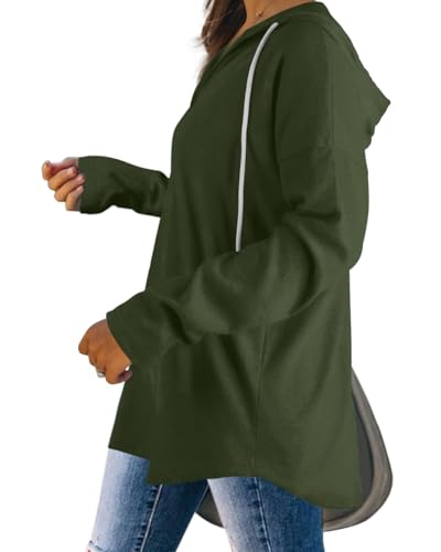Image of Bofell Womens Fashion Tops Hoodies for Women Pullover Oversized Sweatshirts Long SLeeve Shirts Loose Fit