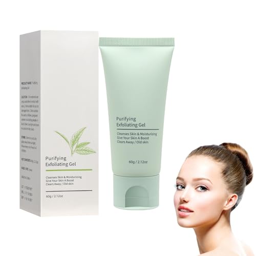 Gel Exfoliante Facial Iluminador, Gel Limpiador Exfoliante Hidratante Para el Rostro, Exfoliante facial limpiador Para cara y cuerpo, Elimina suavemente la suciedad y la grasa