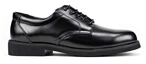 RYNO GEAR Men's Leather and Hi-Gloss Style Uniform Oxford Dress Shoes2