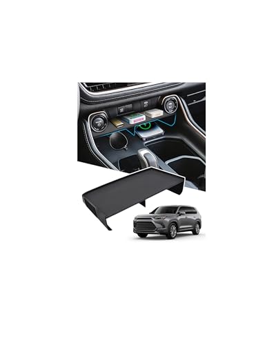 JJMY Center Console Organizer for Toyota Grand Highlander Accessories 2026 2025 2024 2023 Middle Storage Insert Tray for Cell Phone & Sunglasses & Vehicle Key
