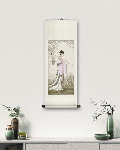 Orientalische Kunst Wand hängende Malerei, klassische asiatische Wanddekoration Malerei, Seidenrollenmalerei, daiyutu, symbolisiert alte chinesische Malerei