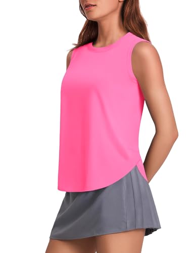 Image of PINSPARK Workout Tank Tops Woman Ice Silk UPF 50+ Athletic Yoga Shirts