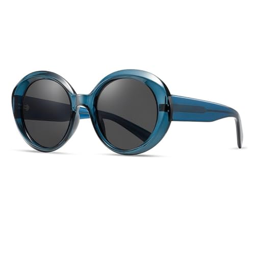 Lunettes de soleil pour femme de qualité supérieure en acétate bleu vif