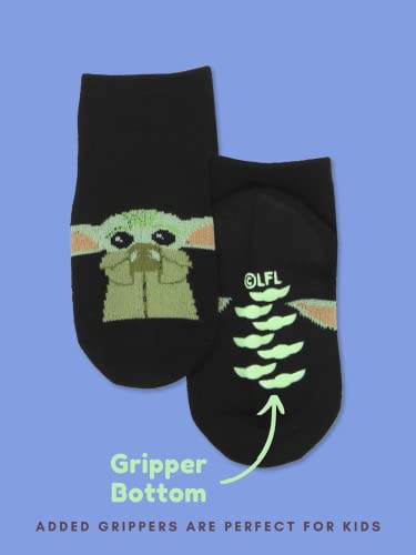 Star Wars The Mandalorian Baby Yoda Toddler Kids 6 Pack Gripper Socks (X-Small, Grey) #TOP6