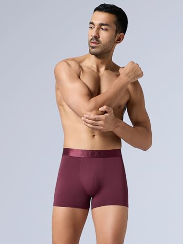 Image of XYXX Men's Rev Tactel Elastane Stretch Solid Trunks with No Marks Waistband & 8X Quick Dry