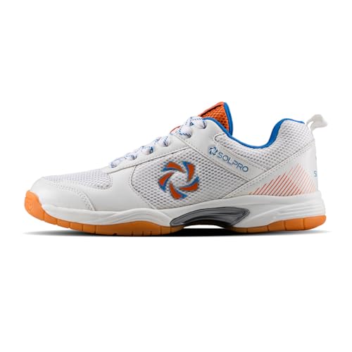 Image of SOLPRO Power Smash Badminton Shoes | Flex Support Outsole | Court Grip | Shock Absorbing Cushion | Breathable Mesh Upper | Stability Ridges