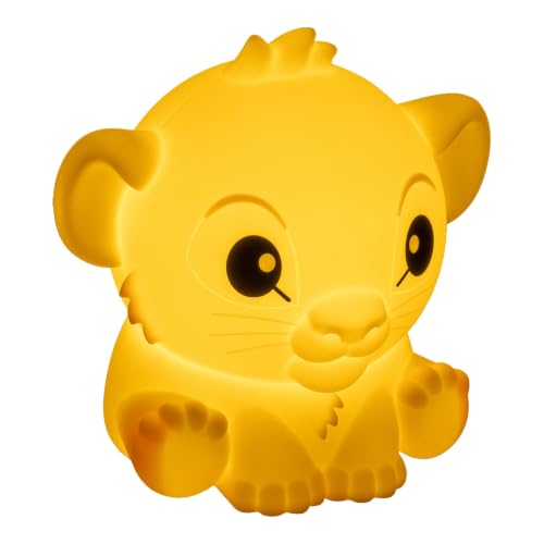 The Lion King Simba SquishyGlo Silicone Light, Officially Licensed Disney Lamp for Kids & Teens, Cordless & Rechargeable Bedroom Décor, Collectible Merchandise | Paladone