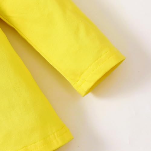Image of Magic Park 1-14Y Toddler Ruffle T Shirt Girls Solid Color Blouse Kids Girl Short Long Sleeve Tops Casual Tee
