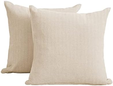 PLEASANT BOULEVARD | Chenille Pillow Case Covers 20 by 20 Inch, S...