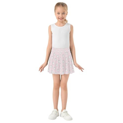 Skorts Skirts for Girls Tennis Skirt with Pockets Polar Bear Athletic Golf Workout Shorts XS4