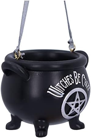 Nemesis Now Witches be crazy Cauldron Hanging Ornament, Black, 6.1cm, B6043V2