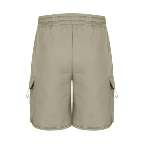 Image of Men's Cargo Shorts Casual Lightweight Quick Dry Outdoor Hiking Short Drawstring Loose Fit Cargo Shorts Multi-Pocket