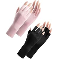 CULEB 1 Paar UV Shield Handschuhe Nägel,Maniküre Fingerlose Handschuhe,Professionelle UPF50 Anti-UV Handschuhe Nägel,UV Gloves,Fingerless Goves für Maniküre Nagellack Fitness Radfahren(Schwarz CULEB 1 Paar UV Shield Handschuhe Nägel,Maniküre Fingerlose Handschuhe,Professionelle UPF50 Anti-UV Handschuhe Nägel,UV Gloves,Fingerless Goves für Maniküre Nagellack Fitness Radfahren(Schwarz
