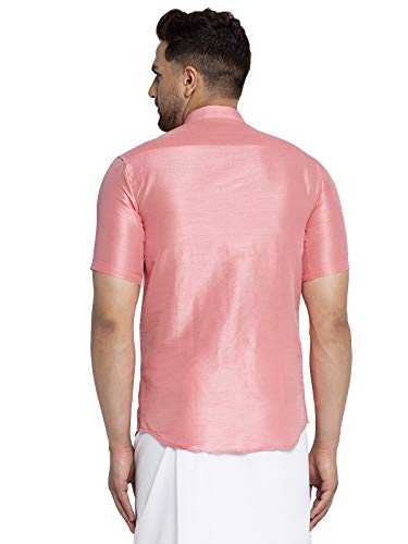 Image of SAIFOO Men's Classic Silk Ethnic Shirt.