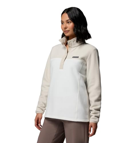 Image of Columbia Womens Benton Springs Half Snap II Pull Over Fleece Jacket, Dark Stone /Canoe /Vintage Blue, 3X