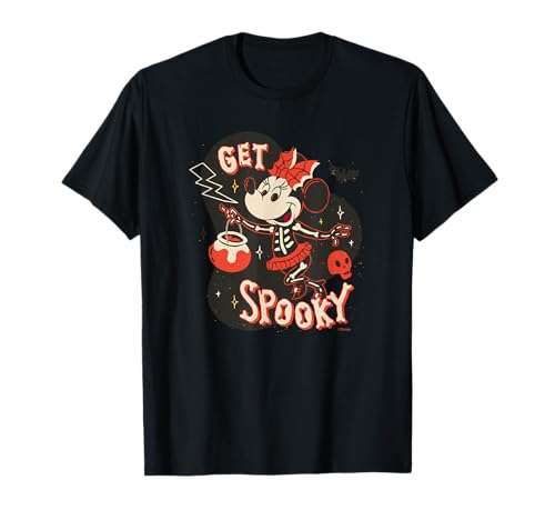 Image of Disney Minnie Mouse Halloween Skeleton Costume Get Spooky T-Shirt
