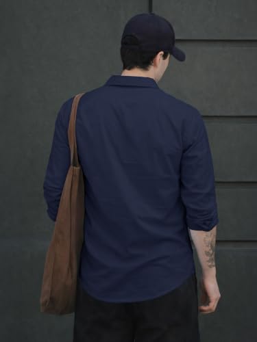 Image of Noble Monk Men's Full Sleeve Shirt | Casual Shirt for Men | Stylish Cotton Blend | Comfortable Everyday Wear | Button Down Clothing | Travel & Outdoor Apparel