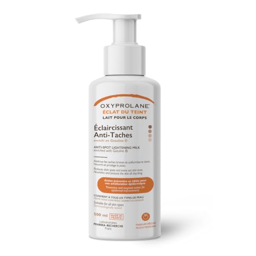 Oxyprolane® Eclat du Teint – Lait Éclaircissant Anti-Taches | Hydratant, Unifiant & Nourrissant – Gatuline® Spot-Light, Curcuma & Beurre de Karité – Soin Corps...