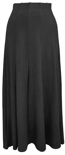 BABY O Women's Lightweight Faux Denim Stretch Knit Ankle Length 12 Panel Skirt - Made in USA3