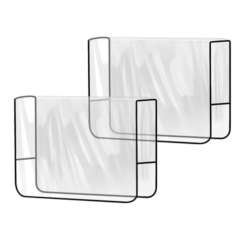 ANNJUC Lot de 2 housses de protection carrées transparentes pour chaise de coiffure, compatibles avec la plupart des chaises standard
