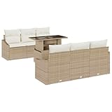 【Dimensions et assemblage simples】 Avec des dimensions bien pensées pour divers espaces, le set intègre deux sièges centraux, quatre canapés avec accoudoirs et une table. L'assemblage se fait facilement avec deux personnes et un tournevis, assurant une mise en place sans tracas.