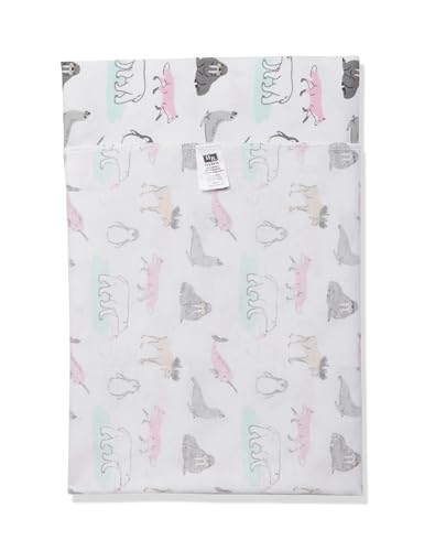 Image of Little Treasure Hudson Baby Cotton Poly Flannel Receiving Blankets Multipack, Pink Arctic Animals, 30x30 inches