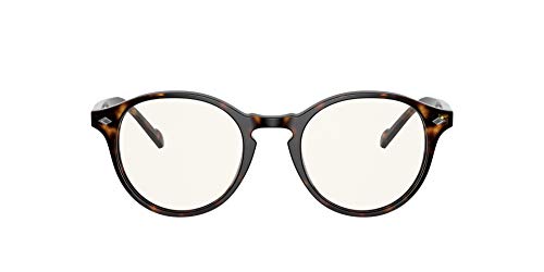Lentes, Shoes Vogue Eyewear Gafas de sol redondas VO5327S para hombre, Havana oscuro/transparente y AR, 48 mm