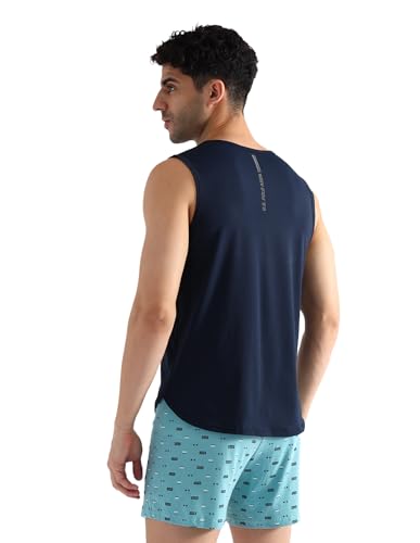 Image of U.S. Polo ASSN. Mens OEV07 Solid Cotton Gym Vest - Pack of 1