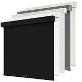SUNOFF Cordless Blackout Roller Shades Blinds for Windows Free-Stop,Pull Down Room Darkening with Valance,Thermal Insulated Woven Fabric Window Door Blinds for Home,Office,Black 34' W x 72' H