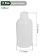 YOKIVE 2Stk Plastik Reagenzien Flasche Zylindrischer Behälter mit Schraub Kappe Aufbewahrung Flüssigkeiten Ideal für Labor Chemie Verwendung (Klar Weiß 100 ml)