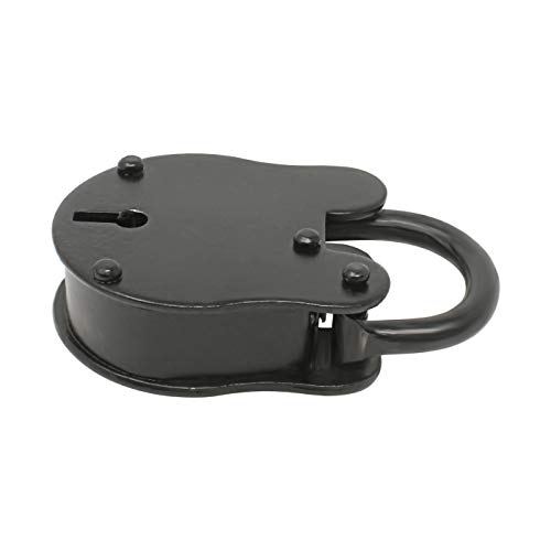 Image of Nautical Cove Antique Solid Iron Lock with Skeleton Keys - Pirate Treasure Lock (3 inch)