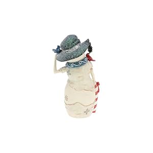 Pavilion Gift Company Sweetest of Friends 5 Hand Painted Resin The BirchHearts Collectible Snowman Figurine Decorative Holiday Christmas Decor Statue Cardinal Blue Jay Bird Lover