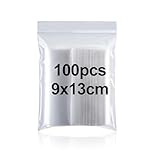 100 pièces Sachet plastique transparent 9 * 13cm sachets plastiques refermables petits sac...
