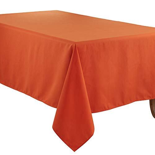 SARO LIFESTYLE Collection Casual Design Everyday Tablecloth, 60", Pumpkin