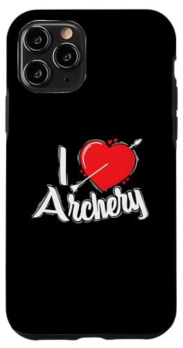 矢とハートのアーチェリー I Love スマホケース iPhone 11 Pro 用